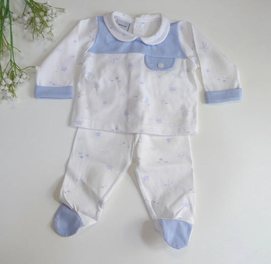 Jubon y polaina tortugas y peces azules - PARDALETS