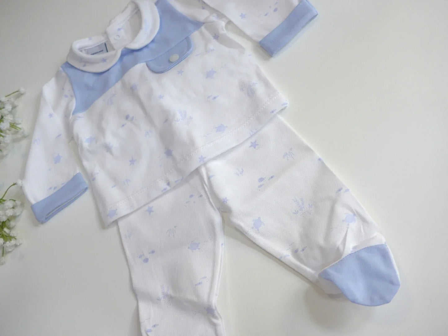 Jubon y polaina tortugas y peces azules - PARDALETS