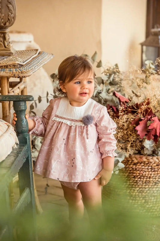 Jesusito rosa empolvado gatitos con capota "Paolo" - PARDALETS