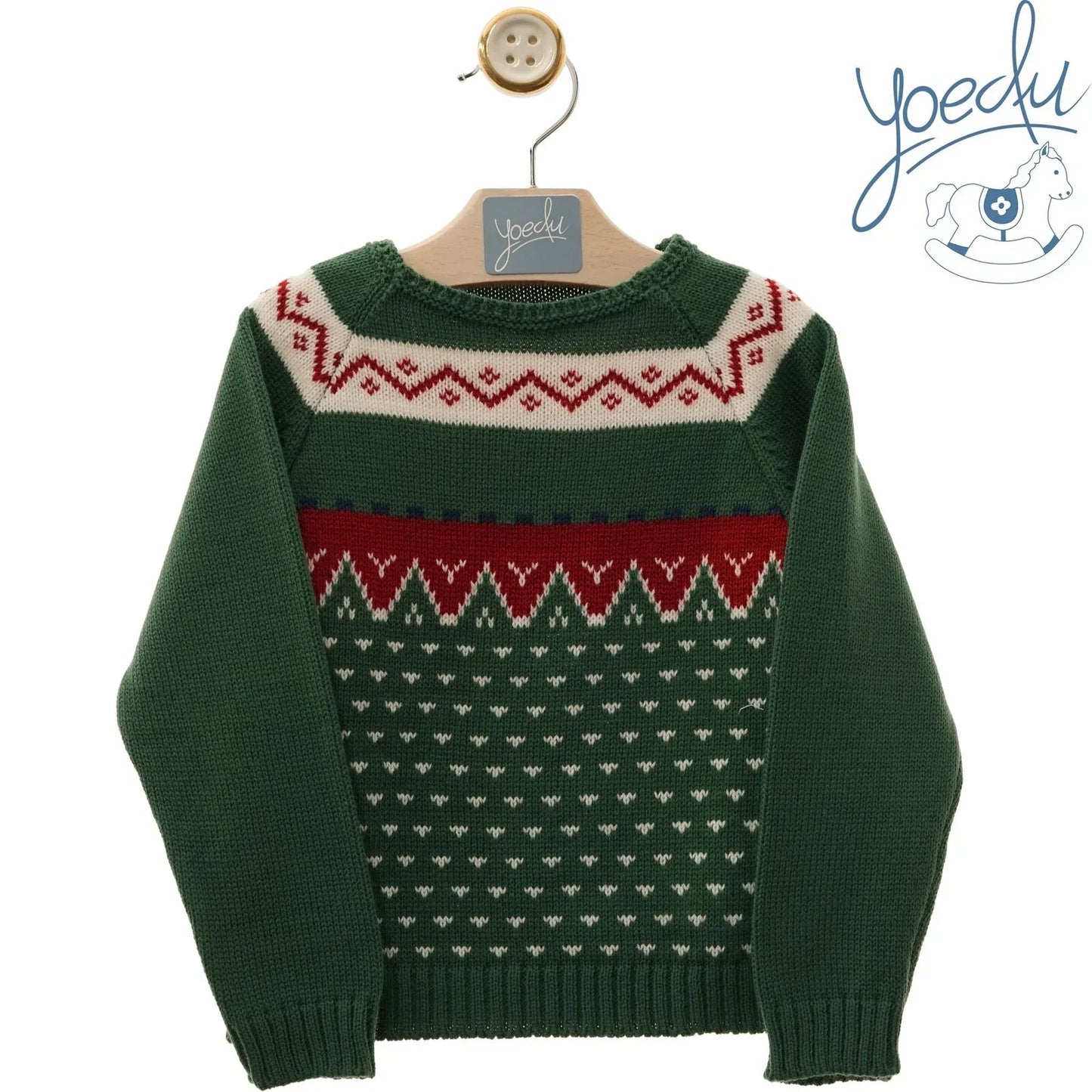 Jersey verde con greca roja y blanca - PARDALETS