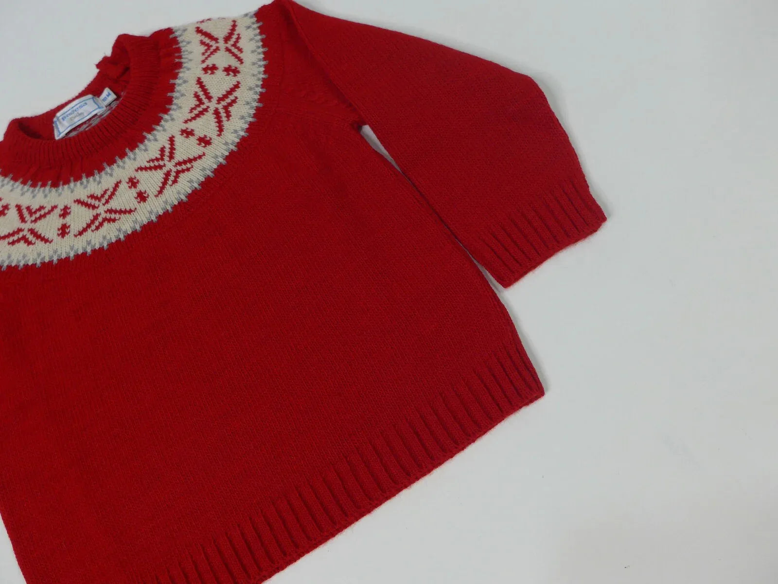 Jersey rojo con greca beig y detalles grises - PARDALETS