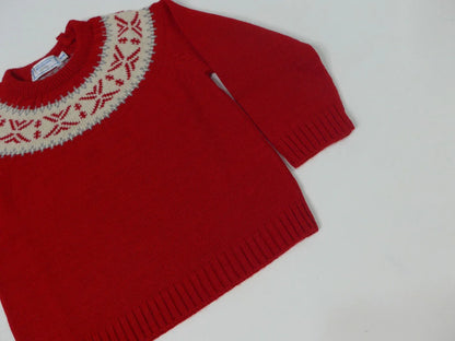 Jersey rojo con greca beig y detalles grises - PARDALETS