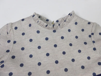 Vestido gris con topitos marino - PARDALETS