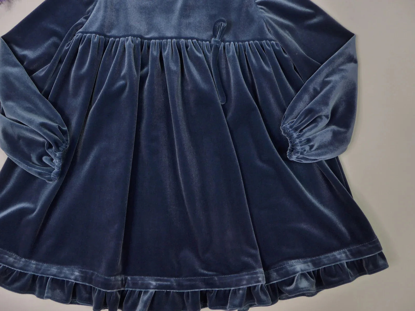 Vestido terciopelo azul azafata "Mickey" - PARDALETS