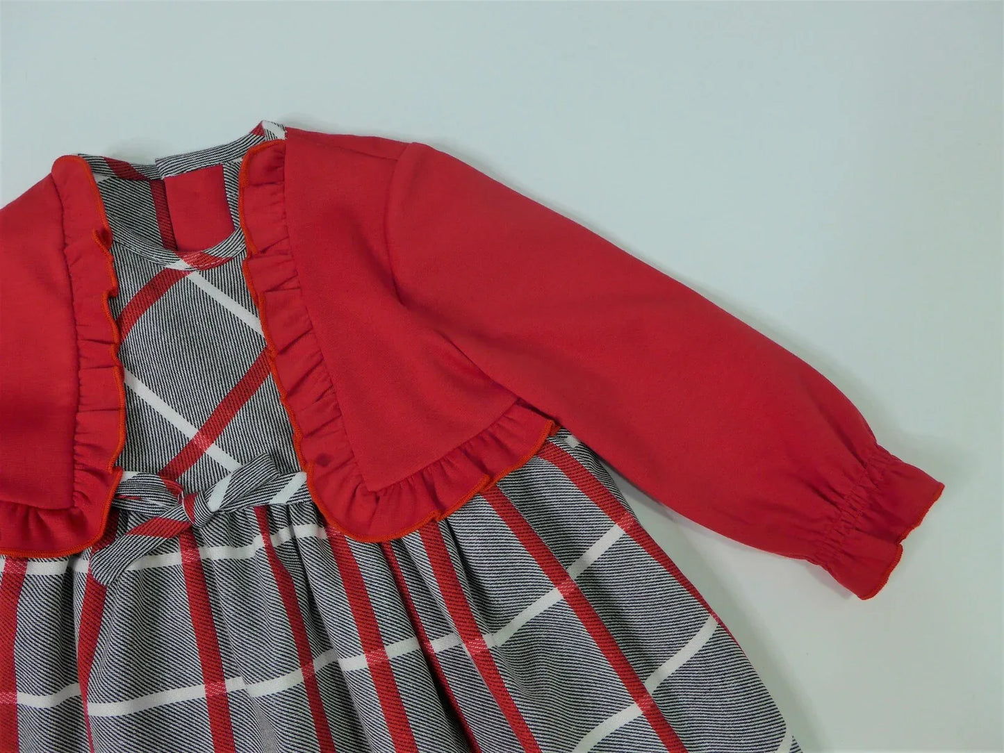 Vestido gris y rojo - PARDALETS