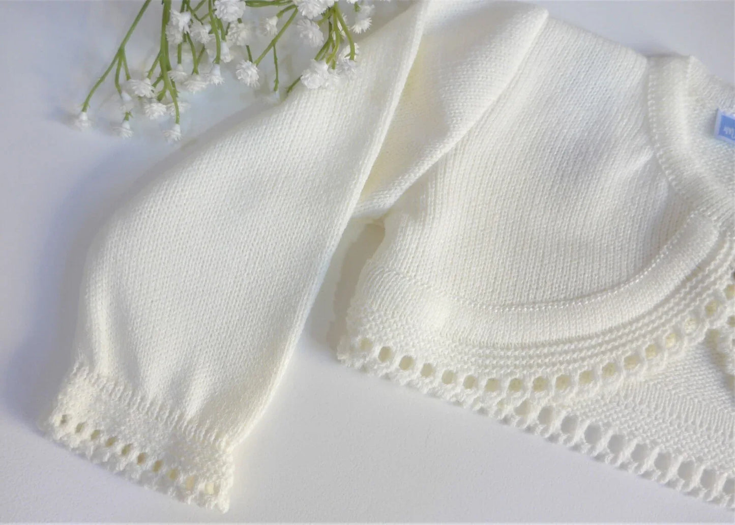 Chaqueta corta bolero lana beig - PARDALETS