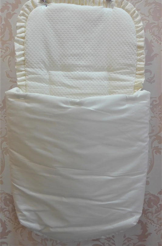 Saco base de capazo pique ancho beig - PARDALETS