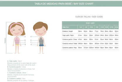 Vestido con braguita batista perforada coral "Maemuki"