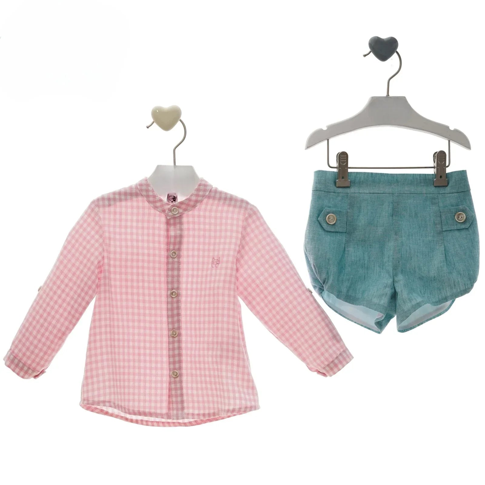 Conjunto camisa rosa y short verde "Venus" - PARDALETS