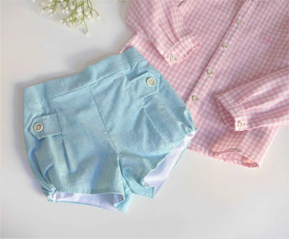 Conjunto camisa rosa y short verde "Venus" - PARDALETS