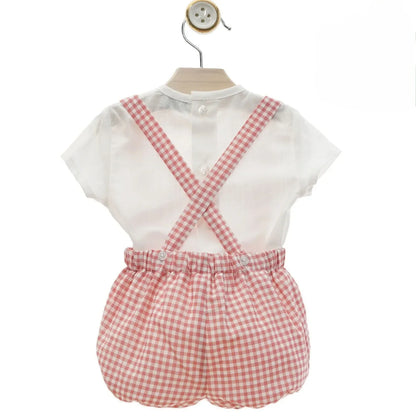 Conjunto camisa y peto vichy buganvilla "Isla" - PARDALETS