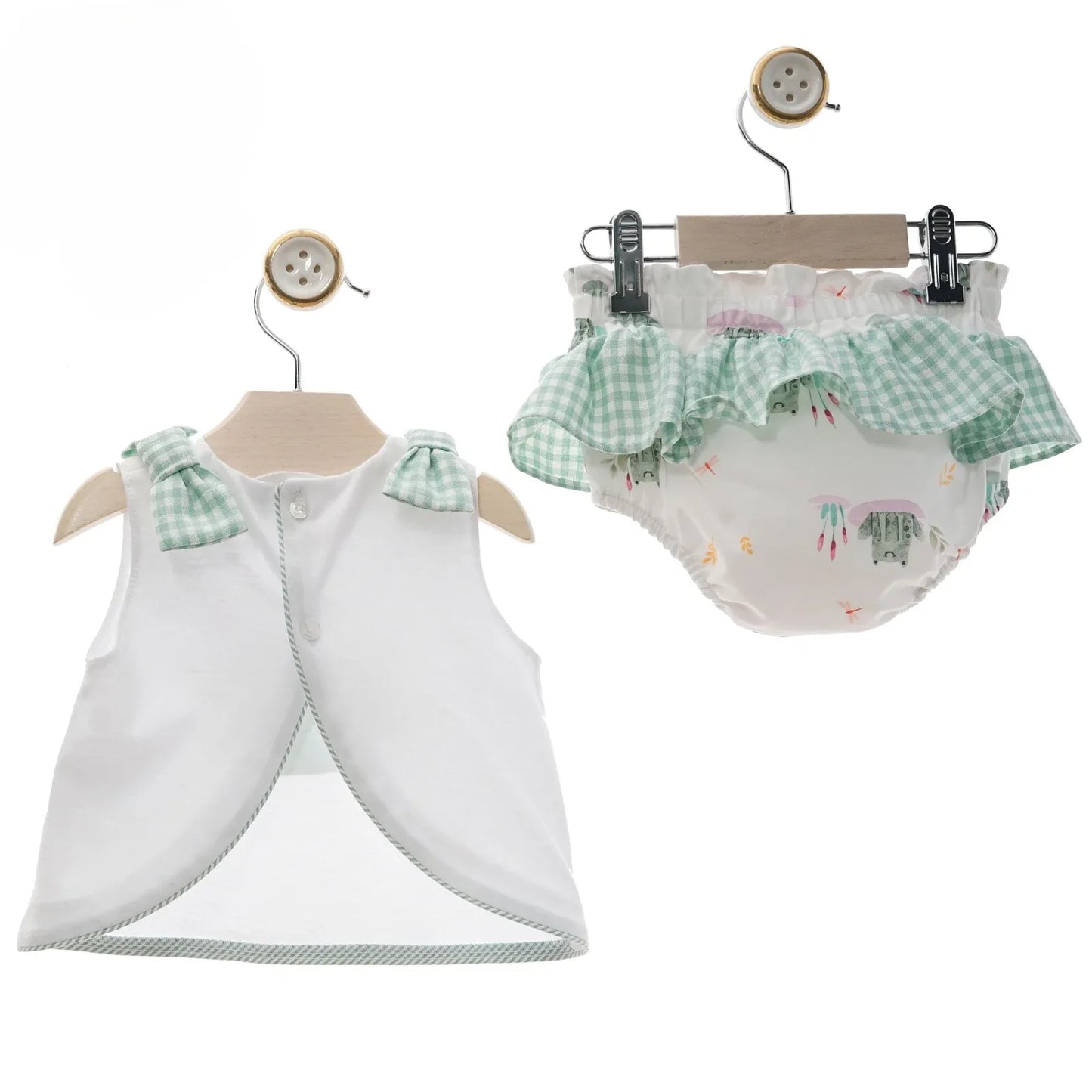 Conjunto camiseta ranita y culote volantes "Sirenas" - PARDALETS