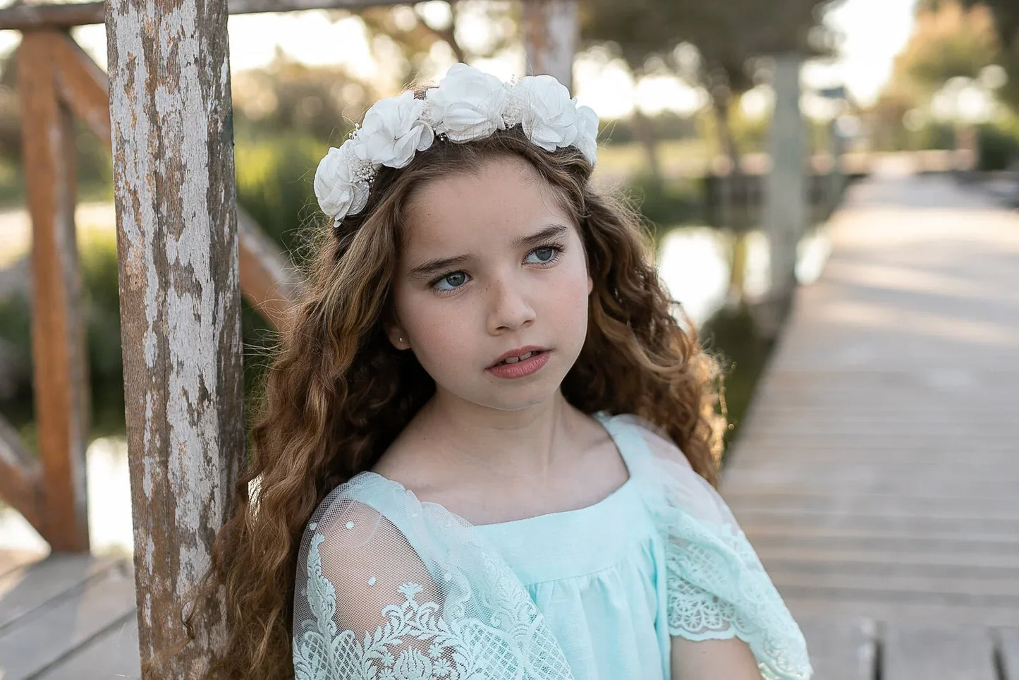 Vestido lino verde agua - PARDALETS