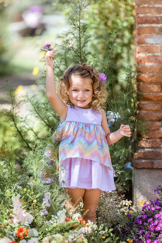 Vestido multicolor con braguita "Venus" - PARDALETS