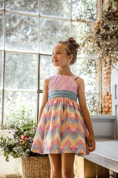 Vestido rayas multicolor "Venus" - PARDALETS