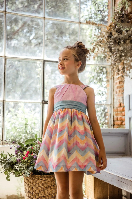 Vestido rayas multicolor "Venus" - PARDALETS