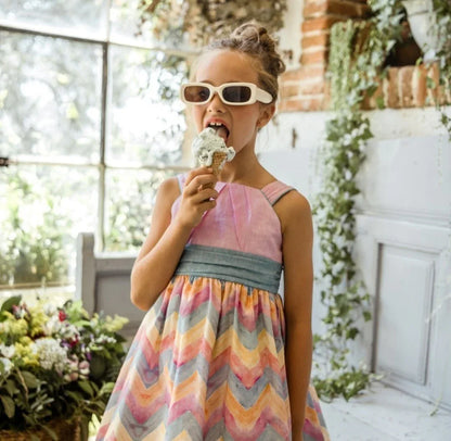 Vestido rayas multicolor "Venus" - PARDALETS