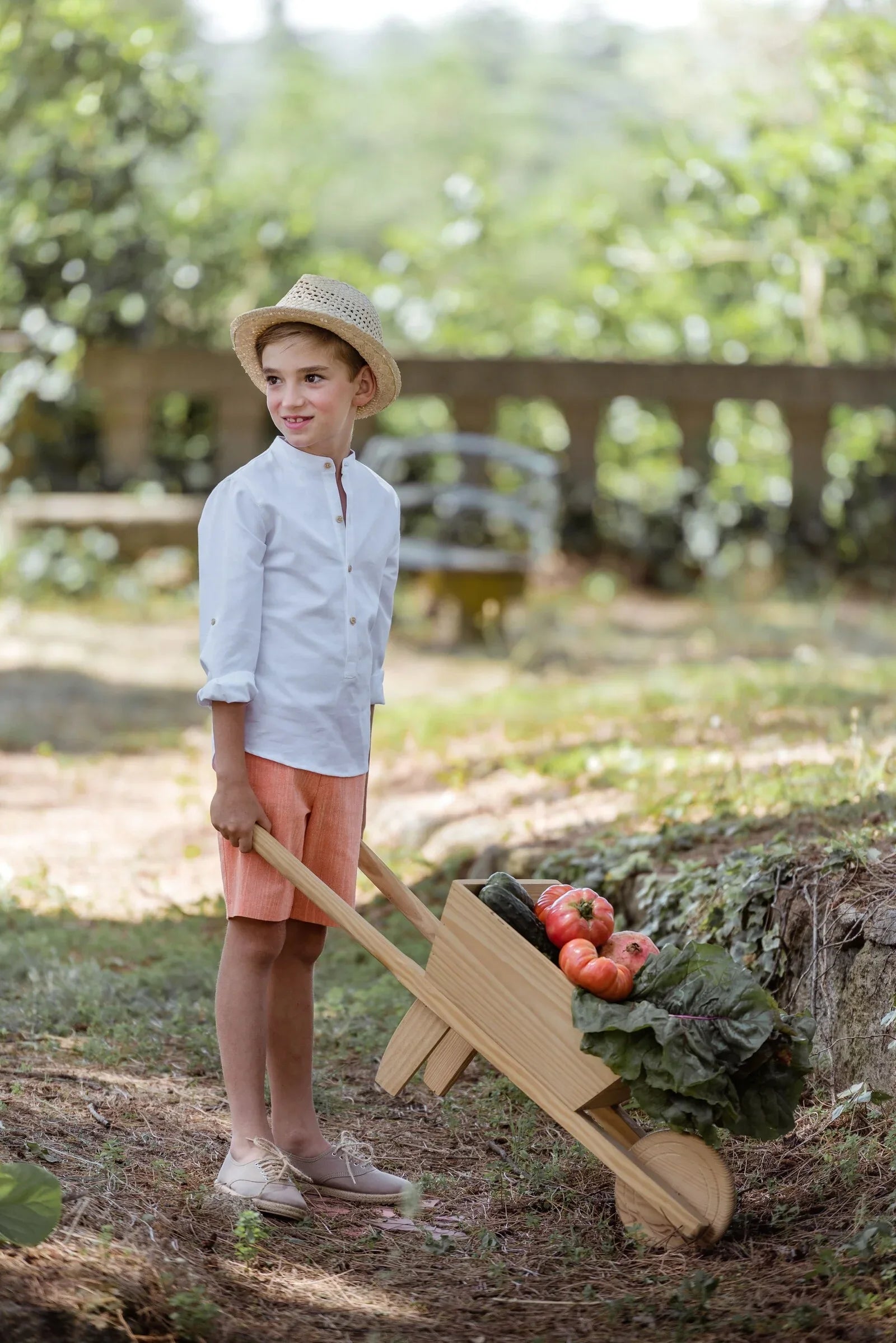 Conjunto camisa y short naranja "Corales" - PARDALETS
