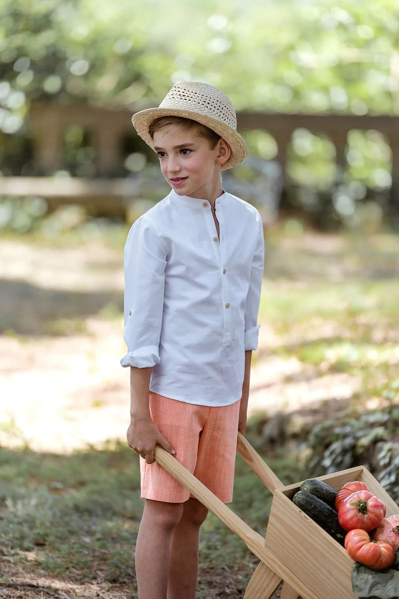 Conjunto camisa y short naranja "Corales" - PARDALETS