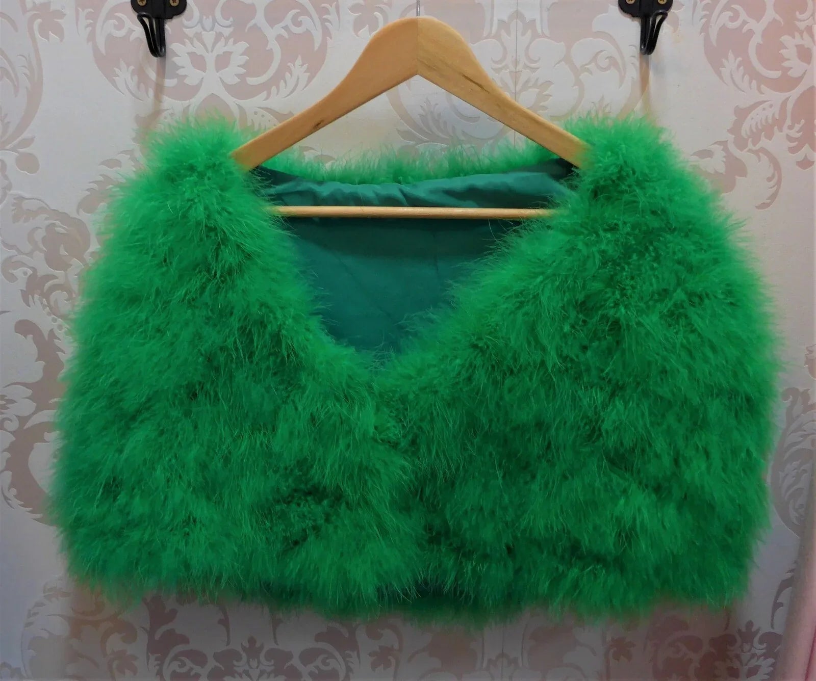 Estola plumas avestruz verde - PARDALETS