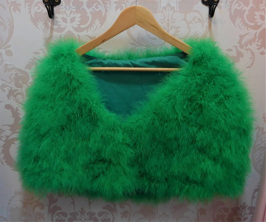 Estola plumas avestruz verde - PARDALETS