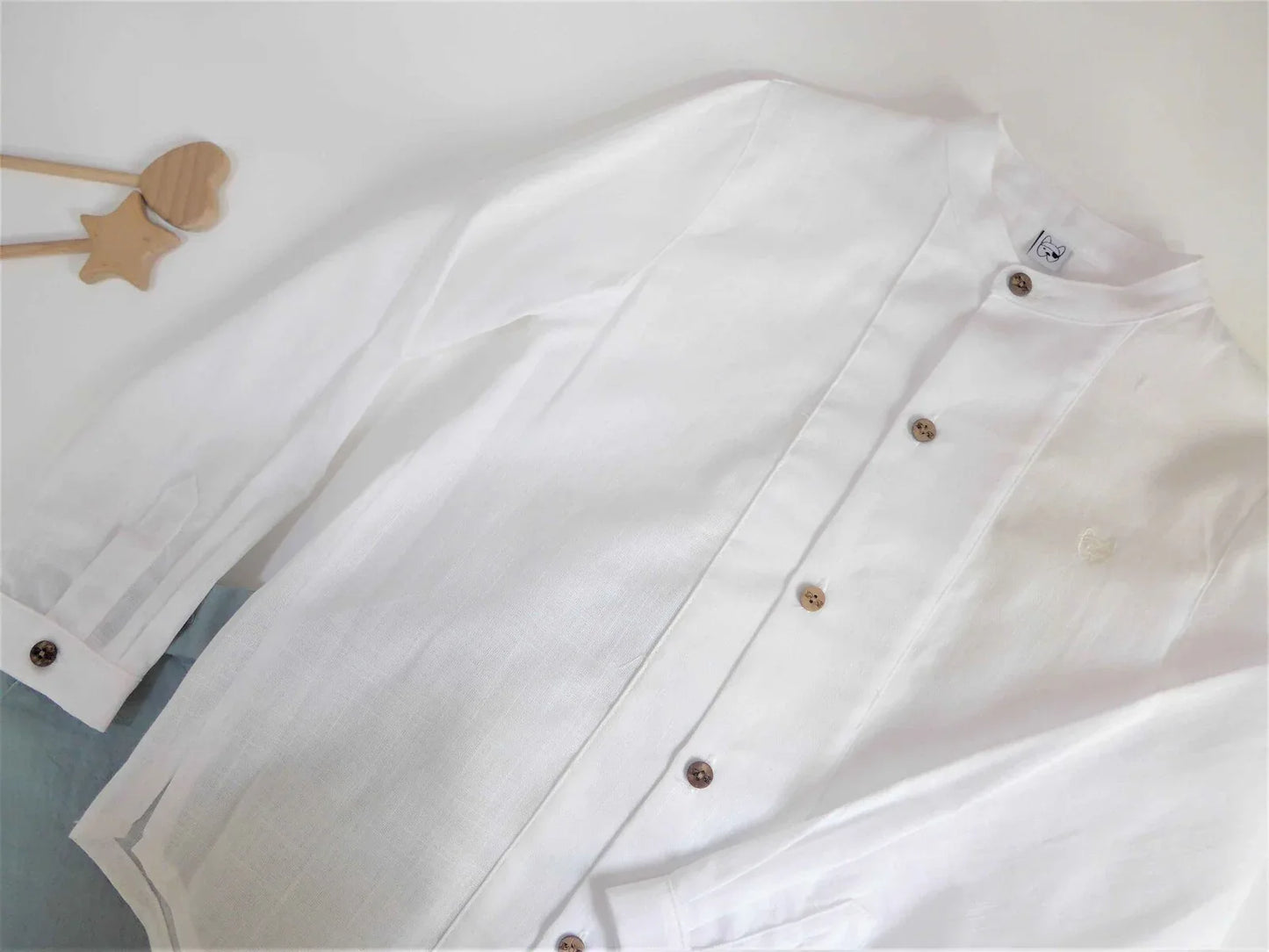 Conjunto camisa blanca y short verde "Dafne" - PARDALETS