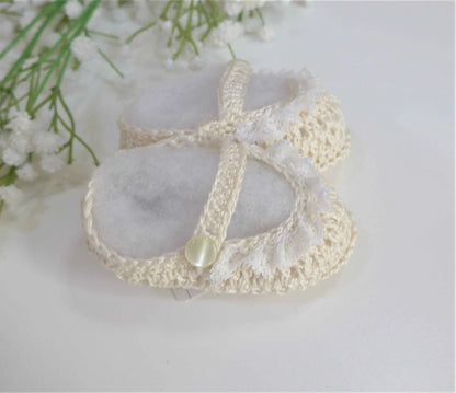Merceditas beig con puntilla - PARDALETS