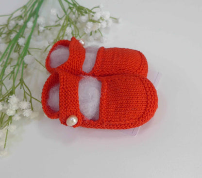 Merceditas rojas hechas a mano - PARDALETS