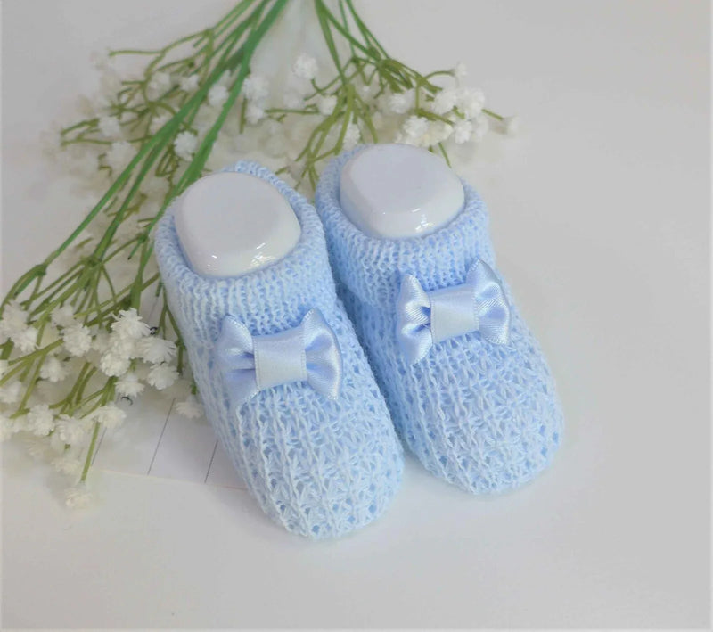 Patucos azul bebe - PARDALETS
