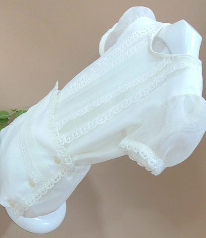 Conjunto camisa organza beig y braguita - PARDALETS