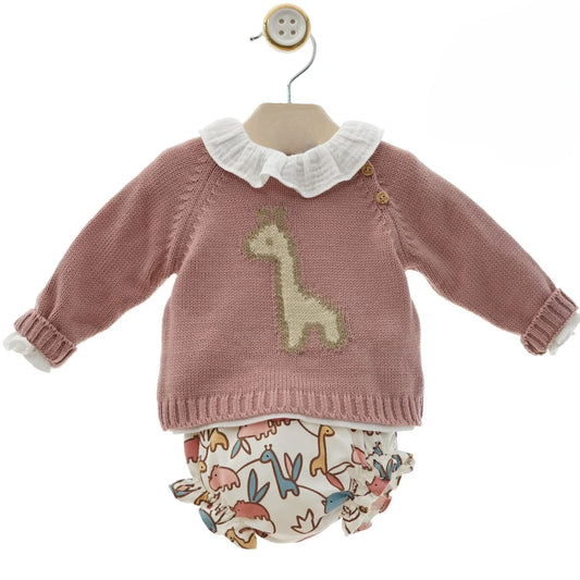 Conjunto 3 piezas jirafa rosa - PARDALETS