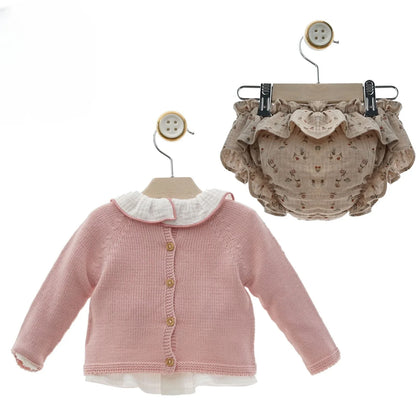 Conjunto 3 piezas gorrito rosa - PARDALETS