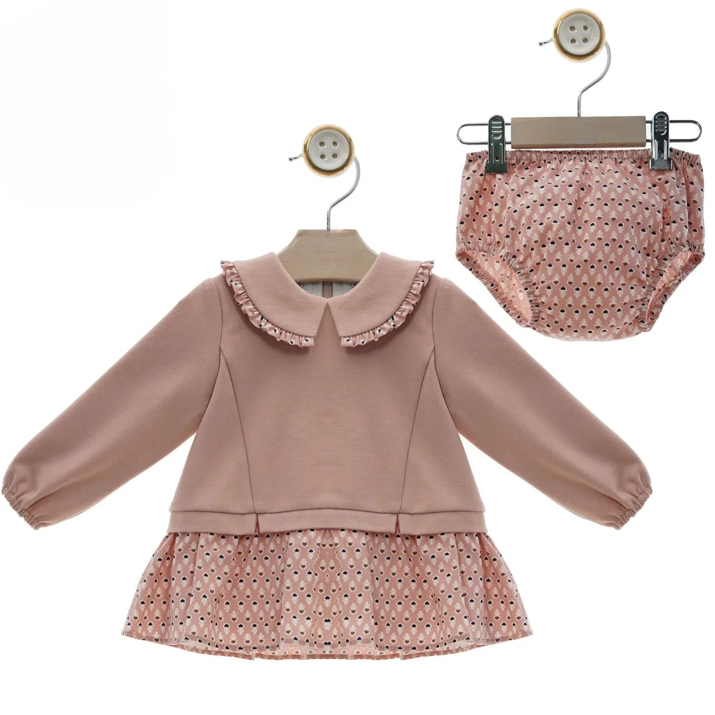 Vestido punto rosa maquillaje "Collage" - PARDALETS