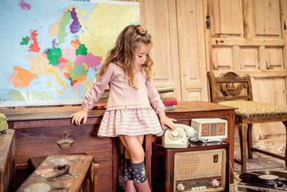 Vestido punto rosa maquillaje "Collage" - PARDALETS