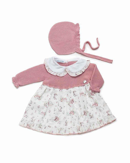 Vestido rosa maquillaje y animalitos con capota - PARDALETS