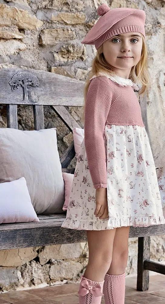 Vestido rosa maquillaje y animalitos con capota - PARDALETS