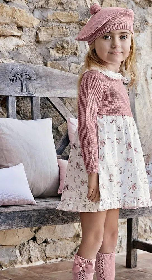 Vestido rosa maquillaje y animalitos con capota - PARDALETS