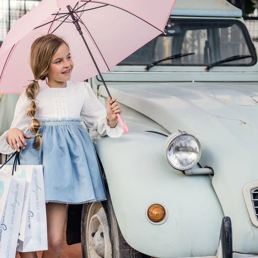 Vestido blanco y azul porcelana "Lienzo" - PARDALETS