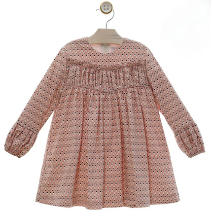 Vestido rosa empolvado "Collage" - PARDALETS