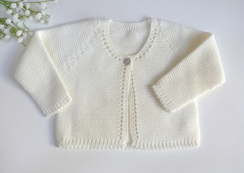 Chaqueta larga punto bobo beig - PARDALETS