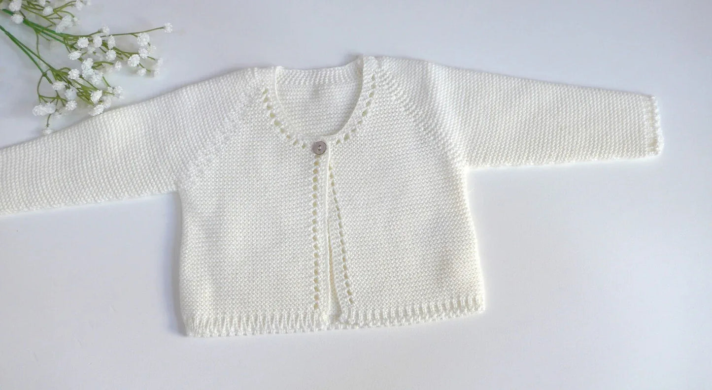 Chaqueta larga punto bobo beig - PARDALETS