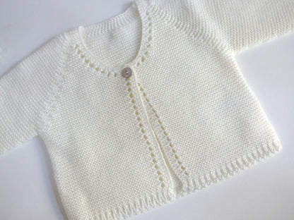 Chaqueta larga punto bobo beig - PARDALETS
