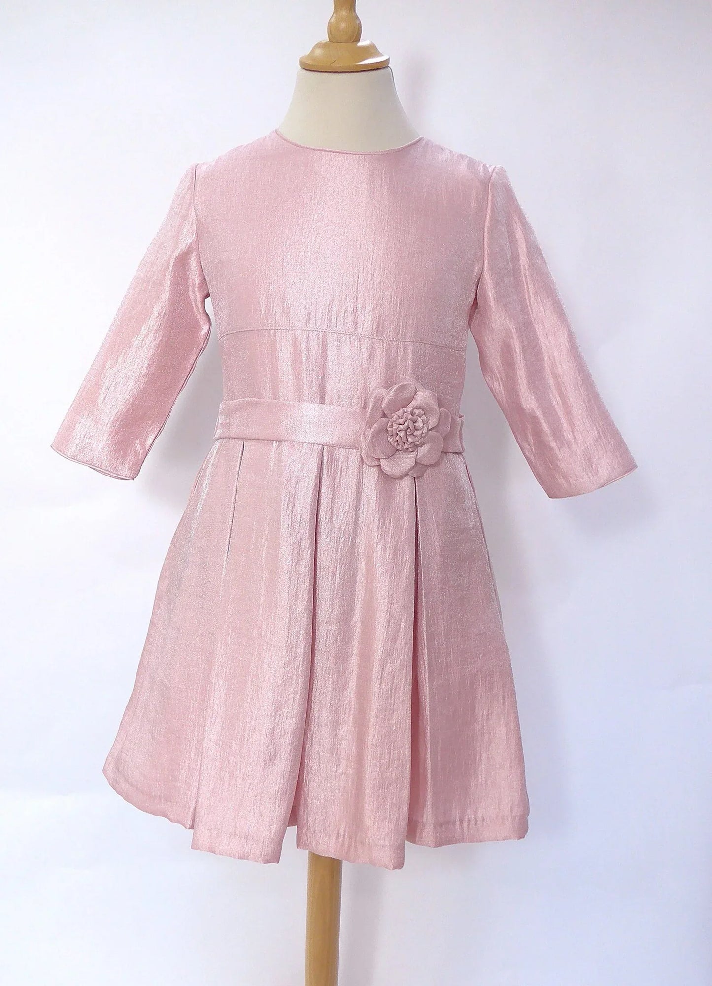 Vestido rosa con manga francesa - PARDALETS