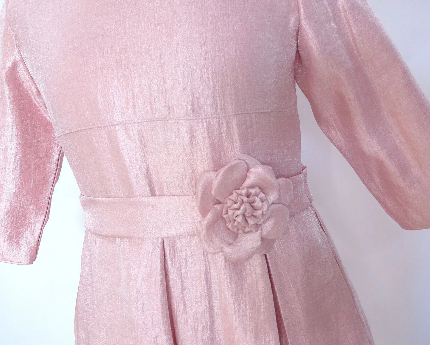 Vestido rosa con manga francesa - PARDALETS