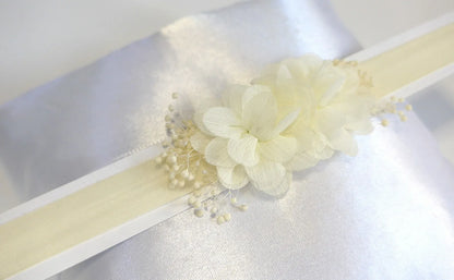 Diadema elastica 2 flores beig - PARDALETS