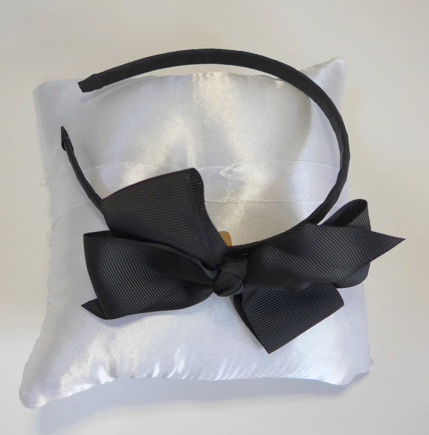 Diadema lazo grosgain negro - PARDALETS