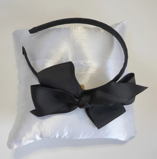 Diadema lazo grosgain negro - PARDALETS