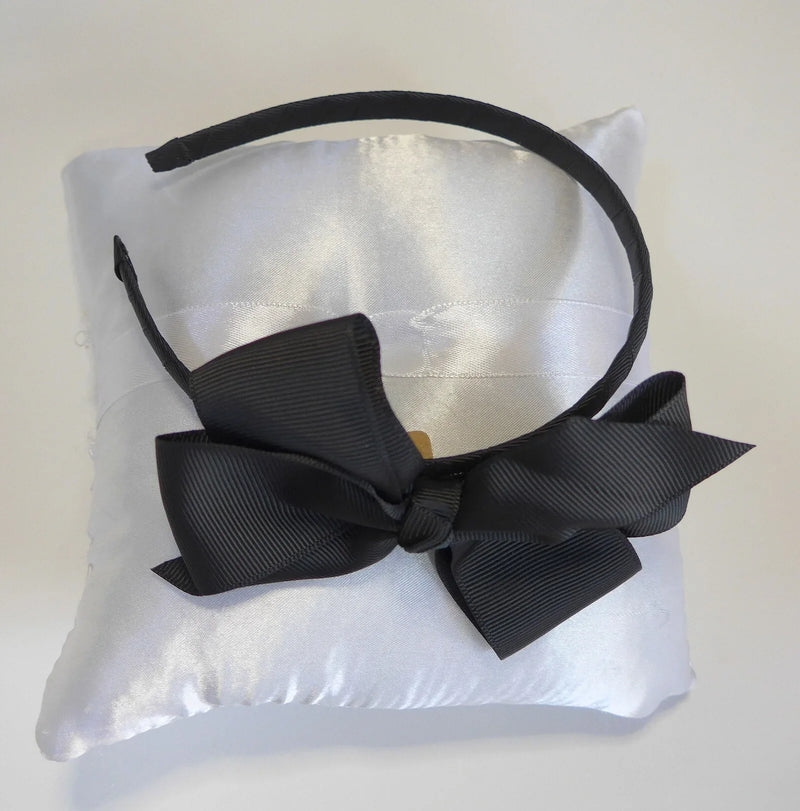 Diadema lazo grosgain negro - PARDALETS