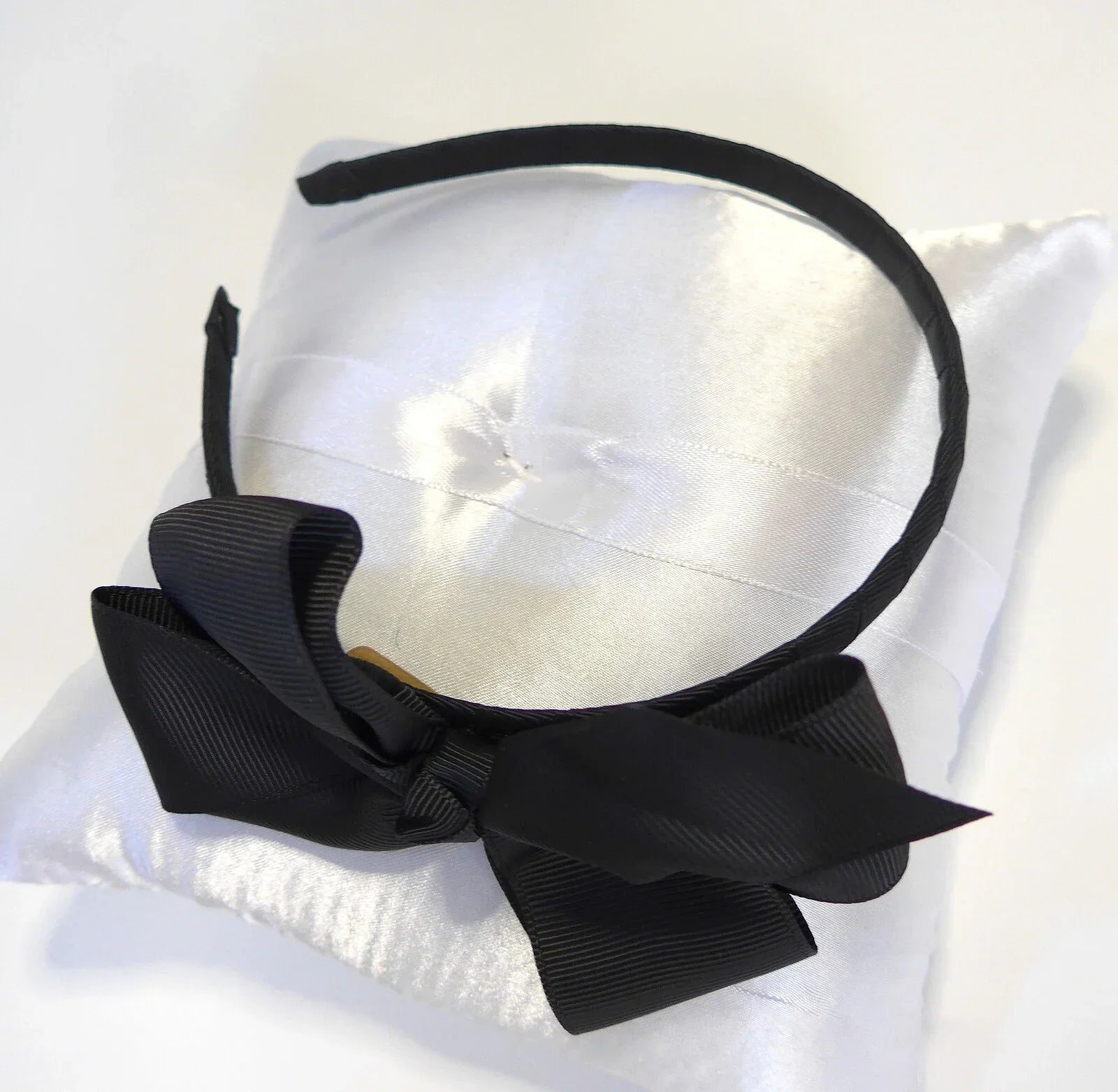 Diadema lazo grosgain negro - PARDALETS