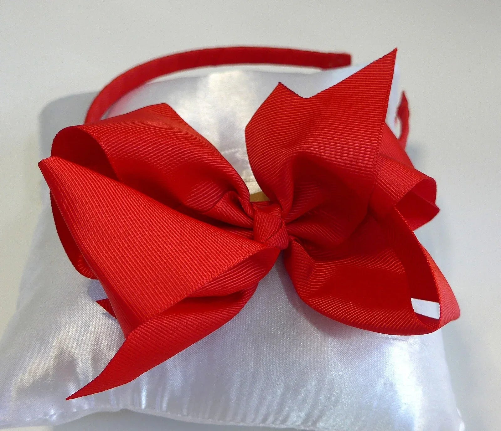 Diadema lazo supergrande grosgain rojo - PARDALETS